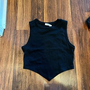Ribbed cropped tank top never worn